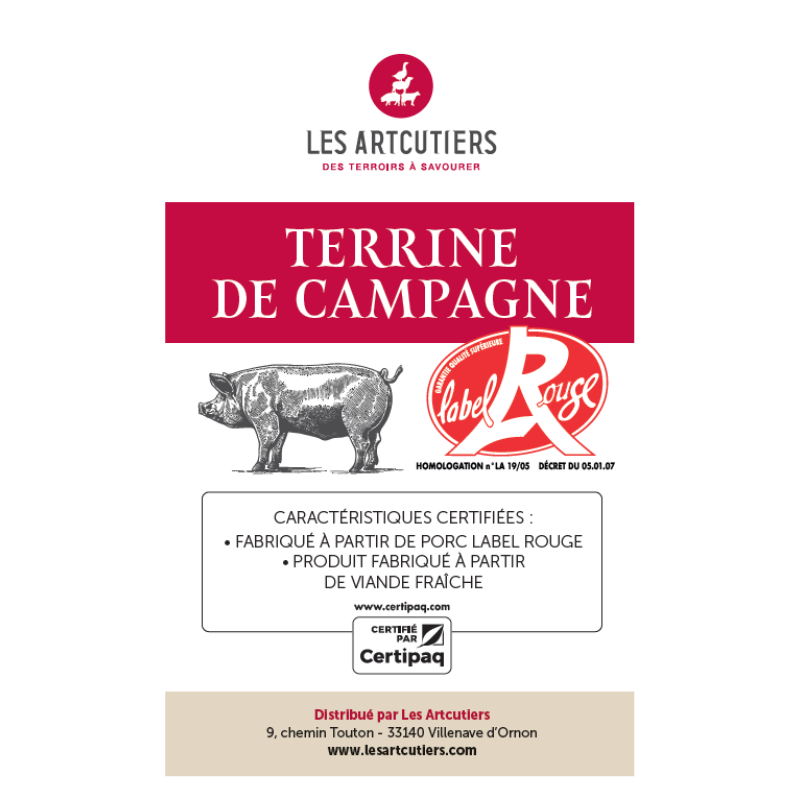 Terrine de campagne Label Rouge