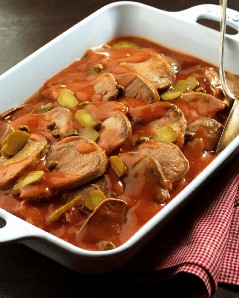 Langue de bœuf sauce piquante