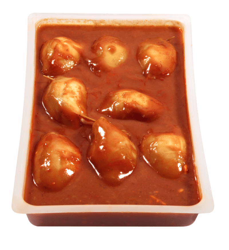 Calamars farcis, sauce américaine