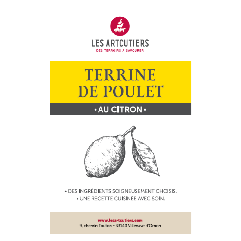 Terrine de poulet au citron