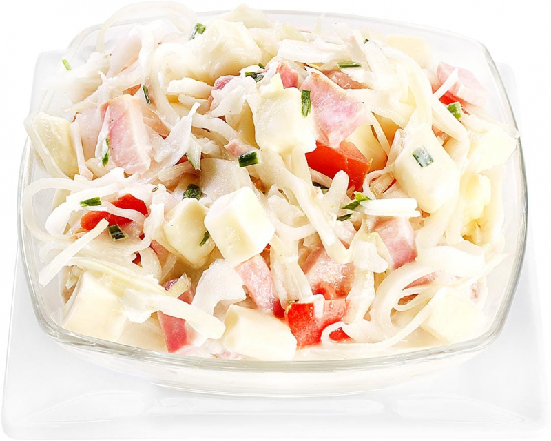 Salade trio de chou comté et jambon fumé