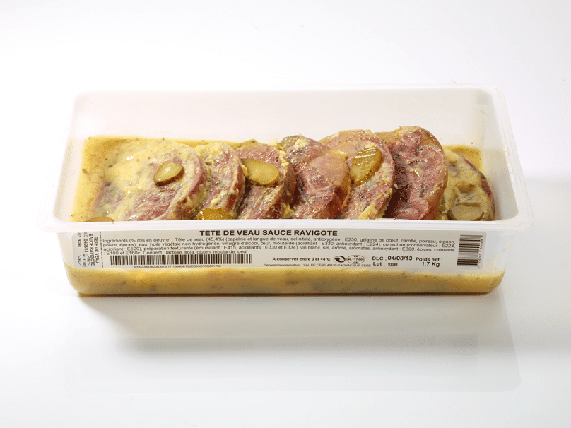 Tête de veau, sauce gribiche - Grossiste en charcuterie : Les Artcutiers