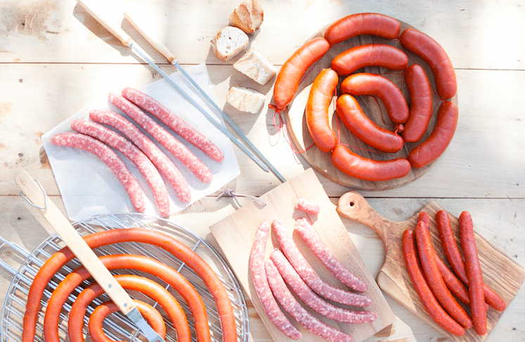 Boucherie de boyaux de saucisse de porc naturelle Enveloppe de hot-dog de manteau de saucisse de Sichuan temps de stockage long temps de séchage court dur Boyaux de saucisse et jambon maison aromat 
