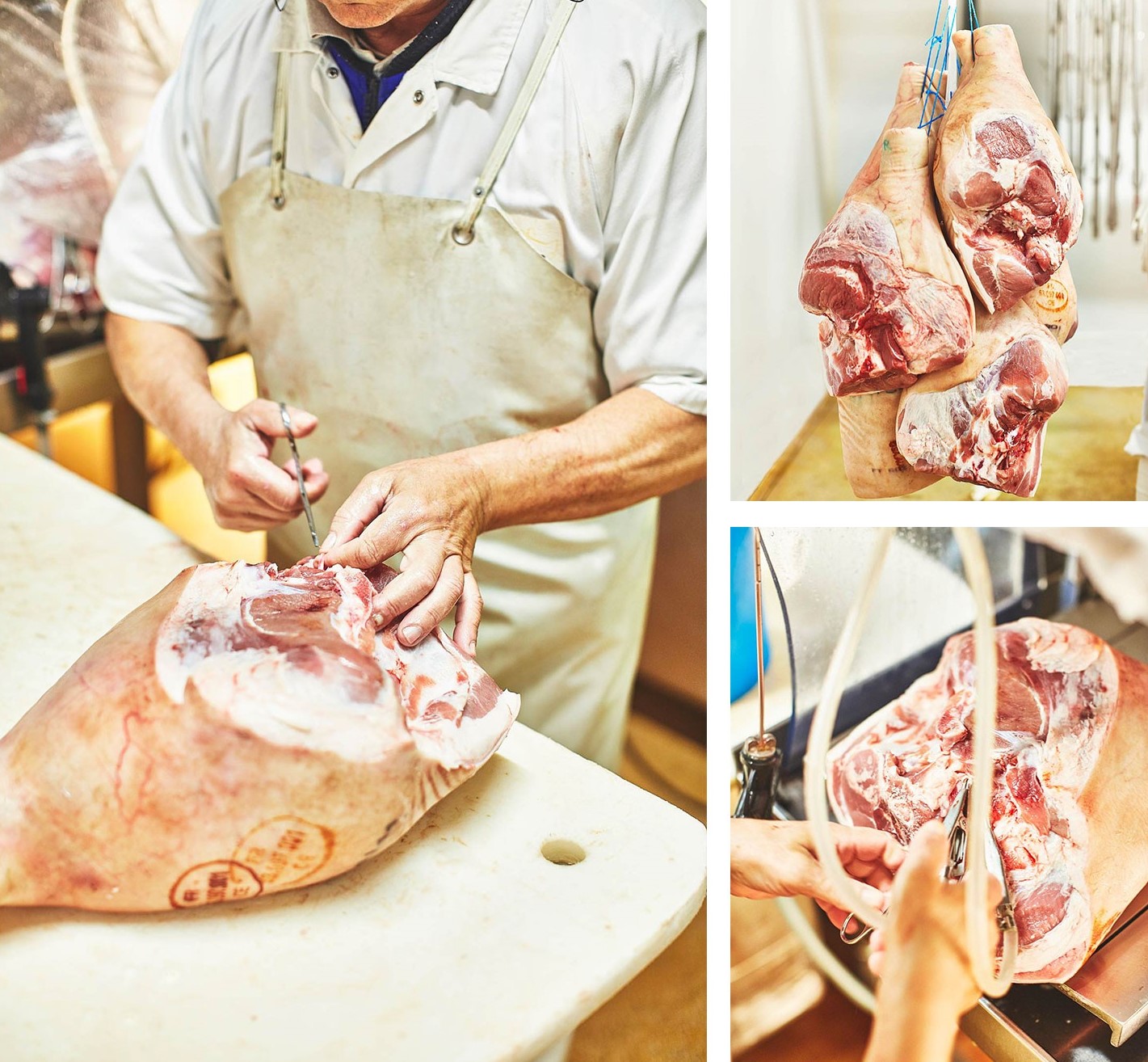 jambon cuit à l'ancienne et salé à la veine